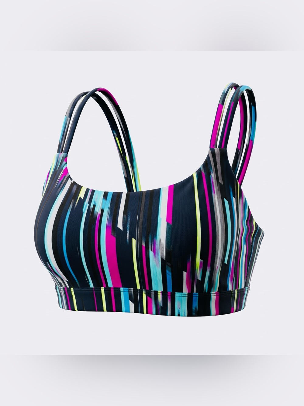 GapFit Multicolor Striped Sports Bra - Size Medium, Like New